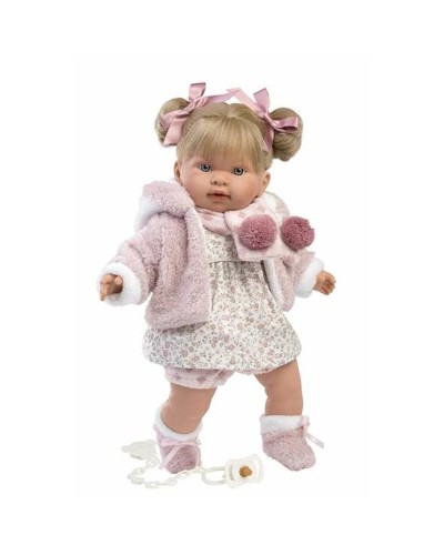 Llorens Alexandra Poupée Nouveau-né 42cm - Réaliste, Pleure et Dit Maman Papa
