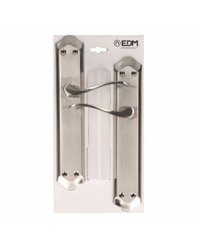 Manillas para puertas EDM 202 negras, 25,6 x 4,7 cm
