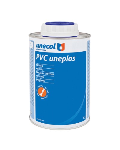Unecol Uneplas A2040 Adhesivo para tubos de PVC, 1 L, con pincel
