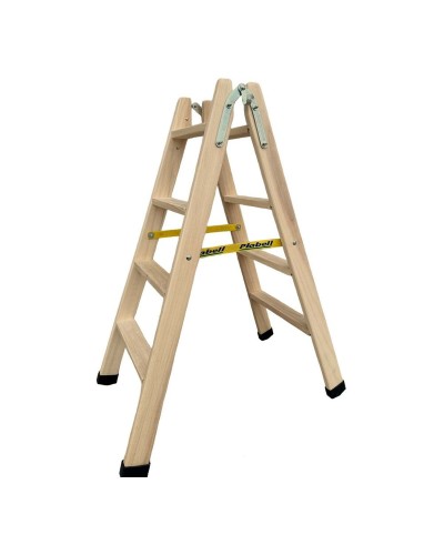 4-askelmaiset taitettavat tikkaat Plabell Puu 114 x 31/48 cm