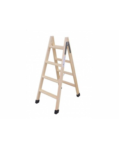 Opvouwbare ladder met 5 tredes Plabell Hout 139 x 31/51 cm