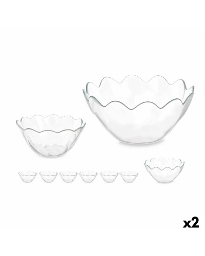 Kommenset Hasir Transparant Glas (2 Stuks)