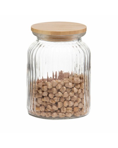 Barattolo per Cucina Andrea House in Vetro e Bambù, 1 Litro, MS72137