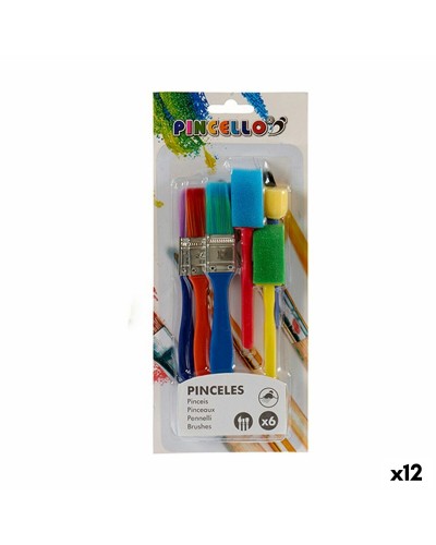Pinceles Esponja Multicolor - Set 12 Unidades Pintura, Manualidades, Decoración
