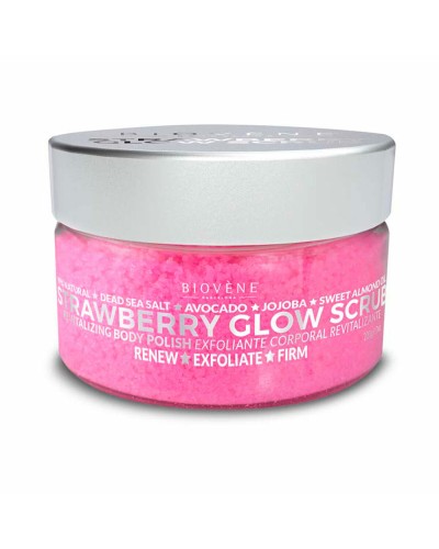 Lichaamscrème Biovène Strawberry Glow Scrub 200 g