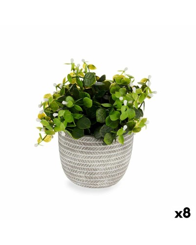 Plantas Artificiales Flores de Plástico 20x20,5x20cm Set de 8 para Decoraciones Interiores
