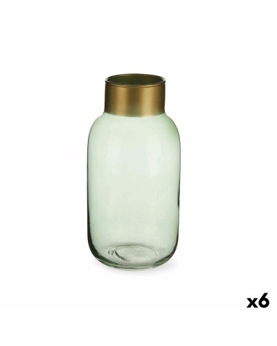 Maljakko Vihreä Kullattu Lasi 11,5 x 24 x 11,5 cm (6 osaa)