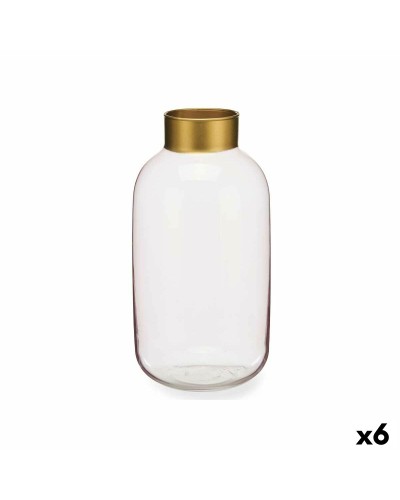 Vases en Verre Rose Doré, Ensemble de 6 - 14,5 x 29,5 x 14,5 cm
