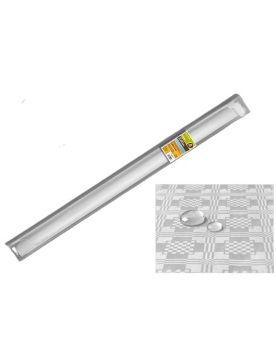 Tischdecke Rolle, abwaschbar, Weiß, 5 x 1,2 m - Fleckenschutz und Knitterarm
