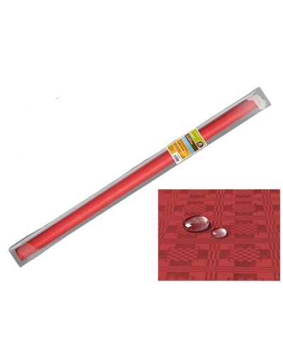 Nappe Rouleau Jetable Plastifiée Rouge | 5m x 1,2m
