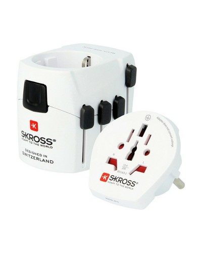 Skross Adattatore Universale Viaggio 2pz - Compatto, Sicuro, Presa Multipla
