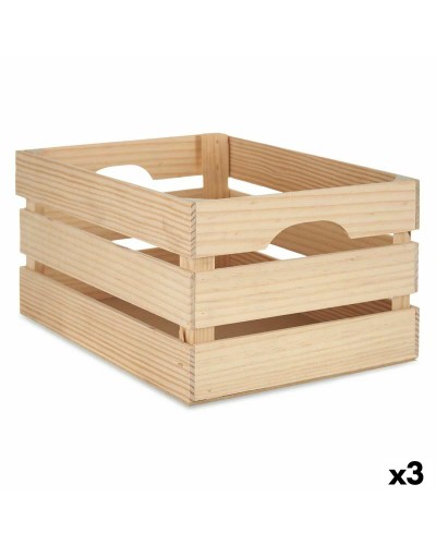 Caja Decorativa de Madera de Pino - Juego de 3 | 26 x 18,3 x 36 cm
