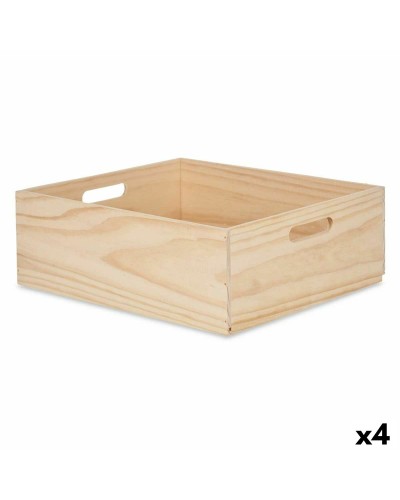 Decoratieve Doos Dennenhout 35 x 14 x 40 cm (4 Stuks)