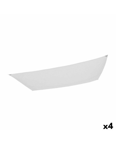 Voiles d'ombrage triangulaires Aktive - Blanc - 200 x 0,5 x 300 cm - Lot de 4
