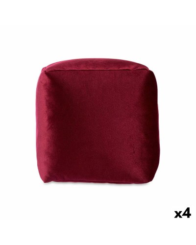 Puff Sammet Rödbrun 30 x 30 x 30 cm (4 antal)