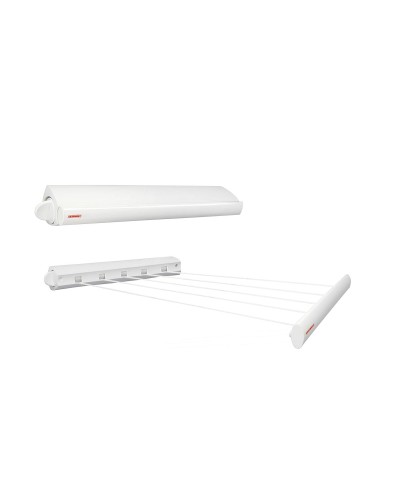 Tendedero Plegable Leifheit de Plástico Blanco, para Ahorrar Espacio en Casa
