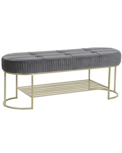 Jakkara DKD Home Decor Harmaa Kullattu Metalli 120 x 40 x 45 cm