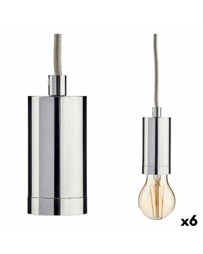 Lampadario da Soffitto Argentato in Metallo per Illuminazione da 60W