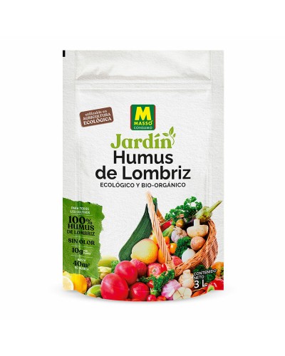 Massó Humus di Lombrico Liquido - Fertilizzante Organico per Piante - 3 L