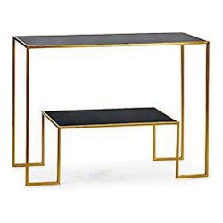 Eingangstürgriff BIG-S3605005, Metall Schwarzgold, Kristall
