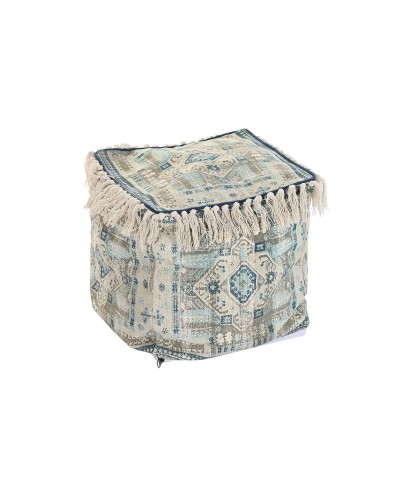 Pehmustettu istuin DKD Home Decor Casablanca Sininen Hapsu 40 x 40 x 40 cm