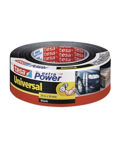 Silvertejp TESA 56389 Svart 50 mm x 50 m