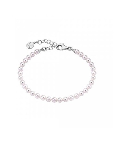 Majorica Women's Bracelet White Pearl 16cm Sterling Silver 925 Elegant
