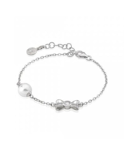 Majorica Damen Armband Weiße Perlen 16cm Silber - Elegant
