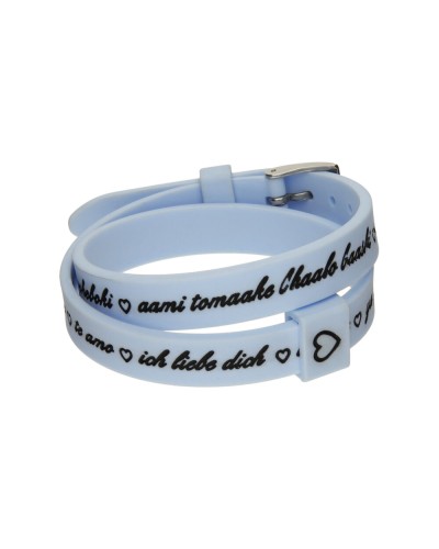 Armband Dames il mezzometro I LOVE YOU SILVER - BRACCIALE IN SILICONE/SILICONE BRACELET