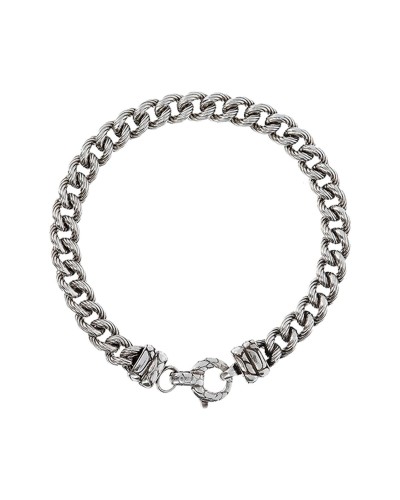 Albert M. Men's Bracelet Stainless Steel Black Byzantine Mesh WSOX00175.S
