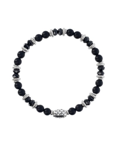 Albert M. Bracelet Homme Acier Inoxydable Noir Maille Byzantine - Élégant & Résistant
