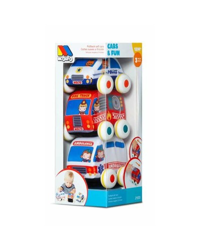 Set med 3 bilar Moltó Friktion