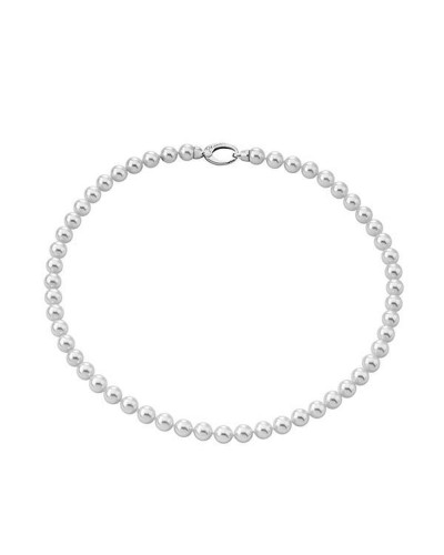 Majorica Bracelet Femme Perles Blanches Swarovski Fermoir Argent
