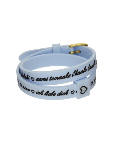 Armband Dames il mezzometro I LOVE YOU GOLD - BRACCIALE IN SILICONE/SILICONE BRACELET