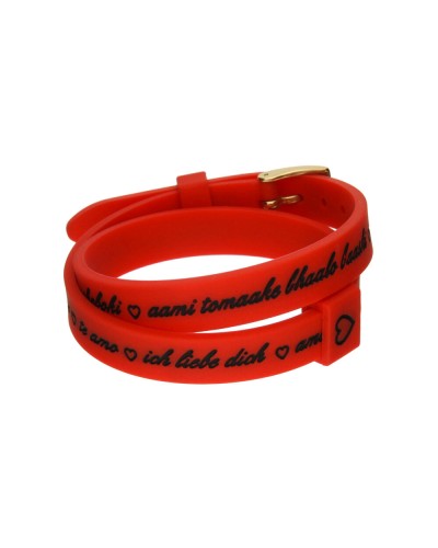 Damarmband il mezzometro I LOVE YOU GOLD - BRACCIALE IN SILICONE/SILICONE BRACELET