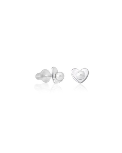 Majorica Boucles d'Oreilles Femme Perle Blanche 8mm Argent 925 Élégantes
