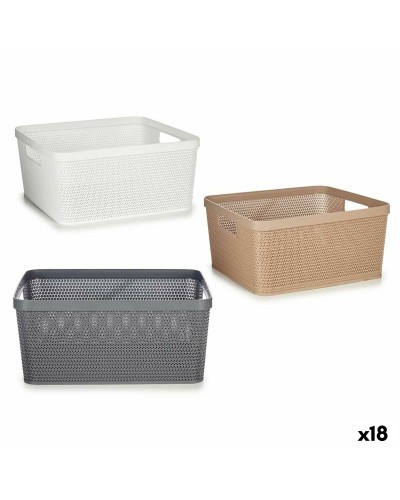 Veelzijdige mand Plastic 10 L 36 x 15 x 29 cm (18 Stuks)