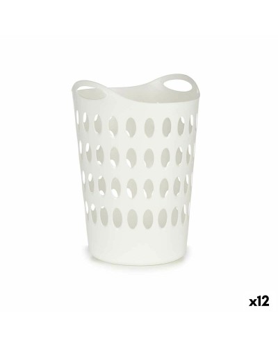 Tvättkorg Vit Plast 50 L 44 x 56 x 41 cm (12 antal)