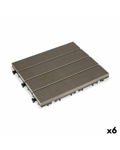 Dalles Emboîtables Noires en Composite (30 x 2,6 x 30 cm) - Lot de 6
