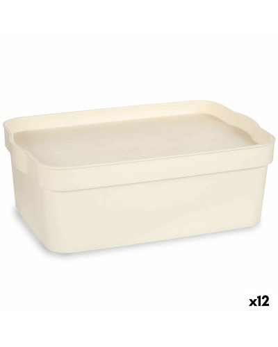 Boîte de Rangement Umbra avec Couvercle - Crème - 6 L - 21,5 x 11 x 31,5 cm
