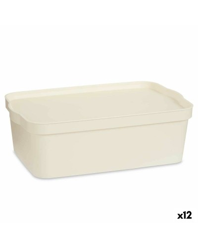 Caja de Almacenamiento Curver Crema 14L - 29,5 x 14,3 x 45 cm (12 Unidades)
