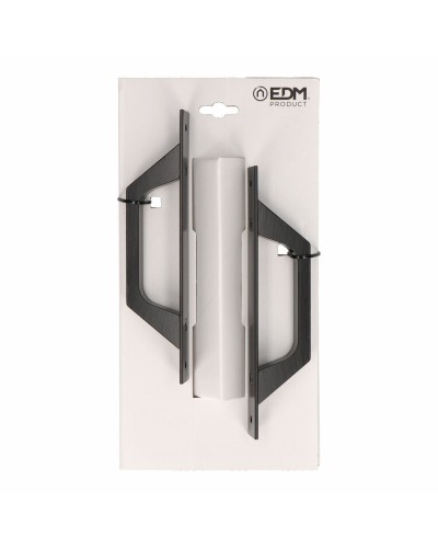 EDM 6804 Handles: Black Aluminum Handles with Straight Blade, 2x 200 x 25 mm
