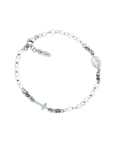 Amen Damen Armband Rosenkranz Silber 925 rhodiniert BROBB3
