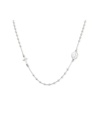 Amen Collier Rosaire Femme Argent 925 Cristaux Blancs CROB25
