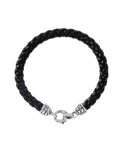 Albert M. Herrenarmband Schwarz aus Edelstahl - Elegant & Robust
