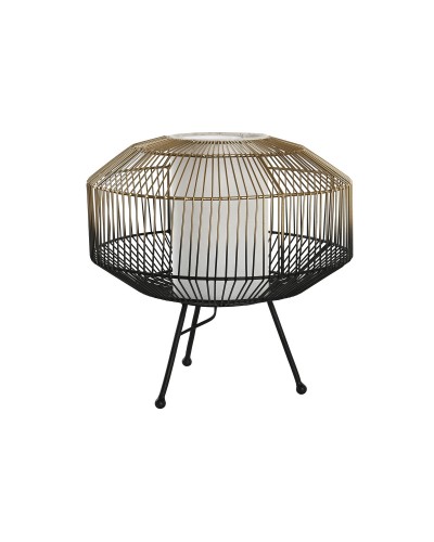 Lámpara de Mesa Negra y Dorada DKD Home Decor - Hierro, 50 W, 220 V, 39 x 39 x 38 cm
