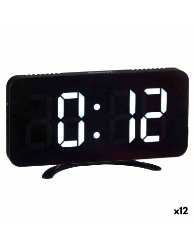 Black ABS Digital Table Clock (15.7 x 7.7 x 1.5 cm)
