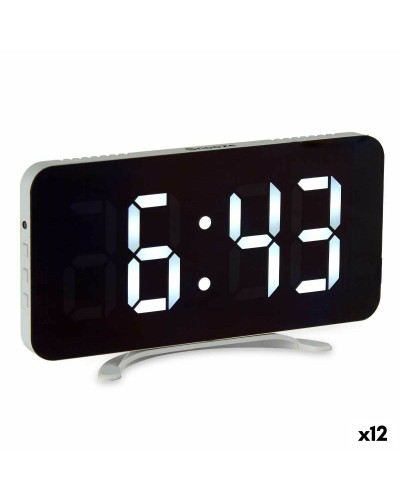 Orologio da Tavolo Digitale Bianco ABS 15,7 x 7,7 x 1,5 cm