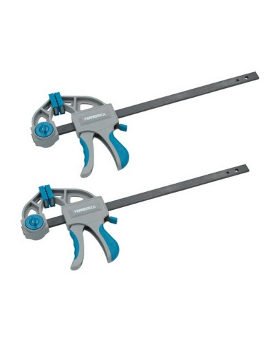 Klem met één hand Ferrestock Staal Plastic (2 pcs)