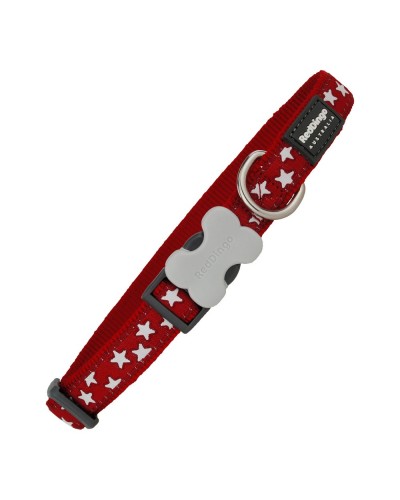 Collar para Perros Red Dingo Estrella, Ajustable 41-63 cm, para Perros de Tamaño Mediano y Grande.
